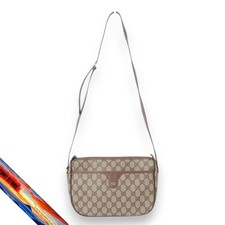 Gucci GG Supreme Shoulder Bag Brown Ladies Handbag Classic Style