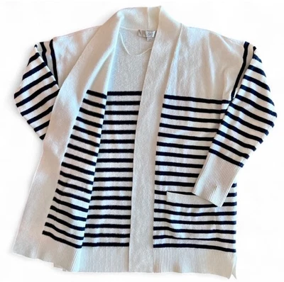 Loft Nautical Stripe Cardigan Medium NWOT Preppy - Image 1 of 4