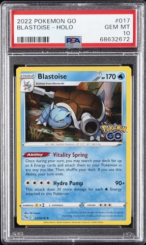 2022 POKEMON GO #017 BLASTOISE-HOLO PSA 10