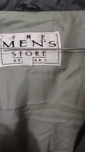 The Mens Store Winter Bomber Jacket Gray Zipup Hoodzip Pockets L image 3