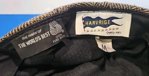 Harvrige Qualität Hüte 100% Reine Wolle Paperboy Vintage Cap / Mütze Größe Medium - Bild 2 von 9