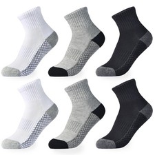 Ankle Socks Boys Running Socks Girls Cushioned Athletic Sock Kids Cotton Spor...