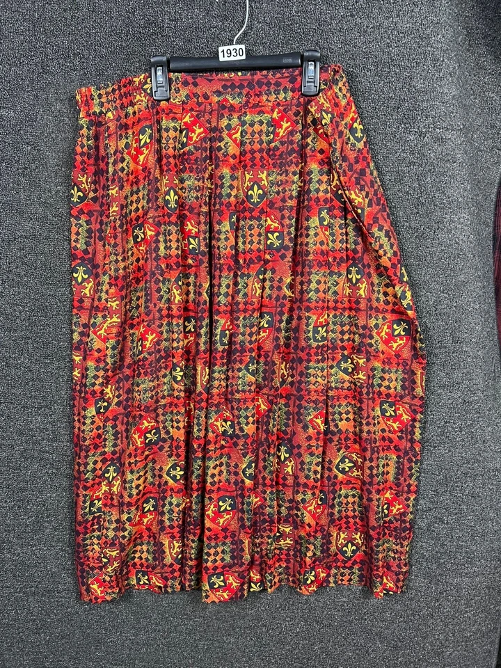 Vintage Pendleton Family Crest Pattern Midi Skirt Red Womens Size 18W *READ - Image 2 of 4