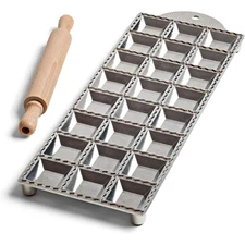 Ravioli Mold Pasta Cutter Ravioli Cutter Makes 24 Square 2” Raviolis Easy to Use