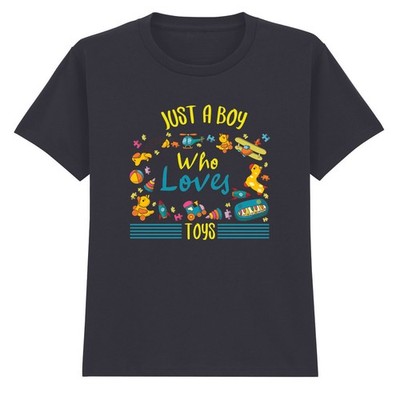 Just A Boy Who Loves Toys Kinder Hobbies T-Shirt Playful Toy Design