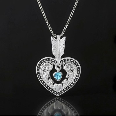 Montana Silversmiths Shot in the Heart Big Sky Arrow Necklace MSRP $60 - NEW