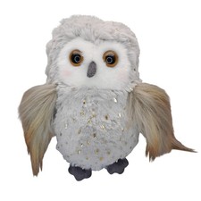 Douglas Cuddle Toys Grey Owl Plush Gold Foil Flecks Stuffed Animal 6 inch