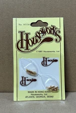 DOLLHOUSE MINIATURE.  1:24 SCALE.  DOOR KNOBS. (6)   By HOUSEWORKS.  # 1114.