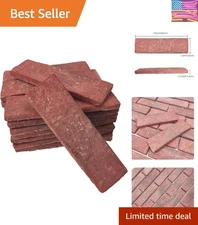 Enduring Red Thin Wall Brick Veneers 2.4"x7.9" for Interior and Exterior Walls