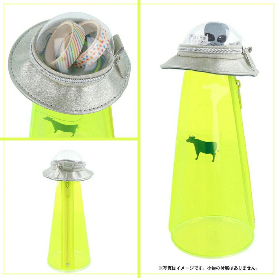 Sun-Star UFO карандаш чехол приглушенный неоновый инопланетян дизайн ручка стойка Японии Kawaii - Изображение 4 из 4