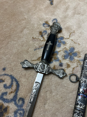 #ad #ad VTG Masonic The Henderson Ames Co. Sword Sheath Kalamazoo Mich Knights Templar $220.00