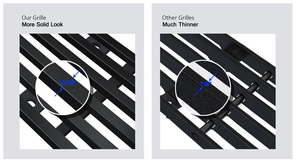 Fits 2003-2007 Scion XB Stainless Steel Black Horizontal Billet Grille Combo