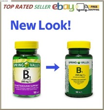 Spring Valley Vitamin B1 Tablets Dietary Supplement, 250 mg, 100 Count