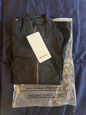 Lululemon Define Full Zip Black Jacket Thumbholes Slim Fit Women's Size 4
