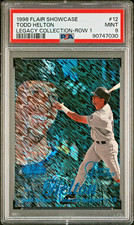 1998 FLAIR SHOWCASE GRACE ROW 1 LEGACY #12 TODD HELTON #/100 PSA 9 MINT NO 10's