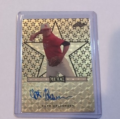 2017 Leaf Perfect Game All-American Classic Metal Seth Halvorsen Autograph 1/1