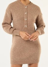 Robe pull avec boutons dorés Beige taille XL 46-48