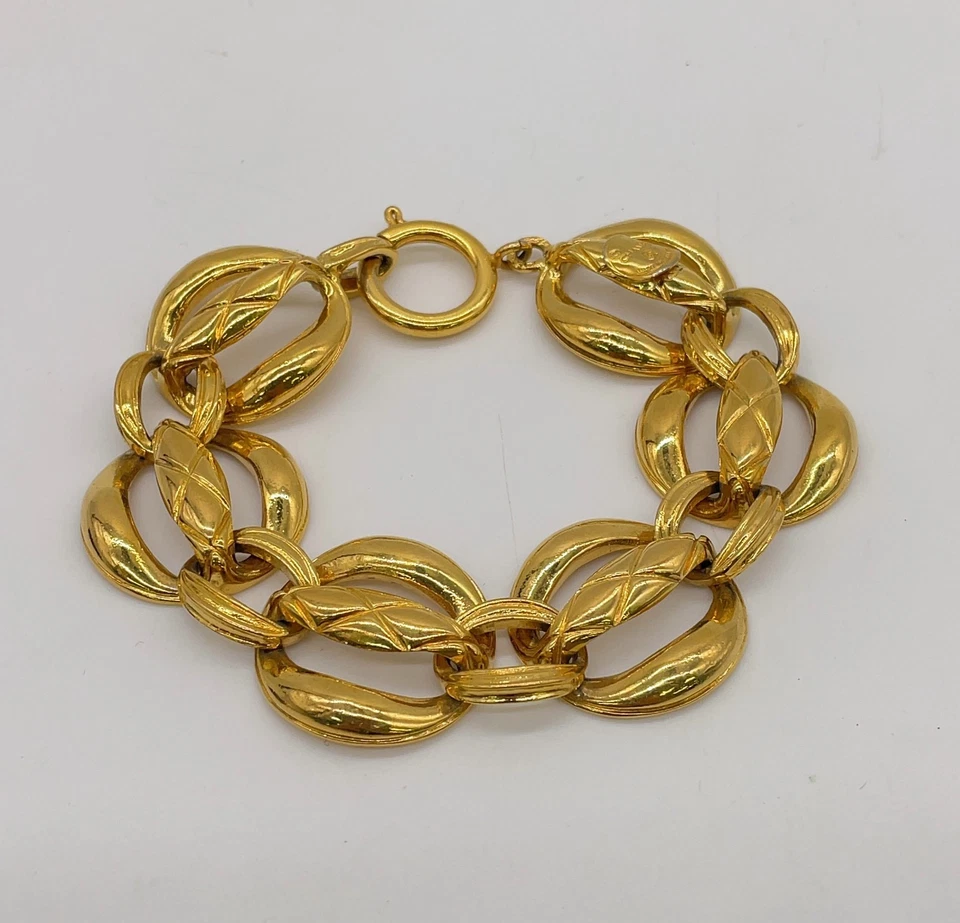 Auténtica pulsera CHANEL, dorada, aprox. 21 cm, 44,6 g con caja SK050619 Foto 2 de 4