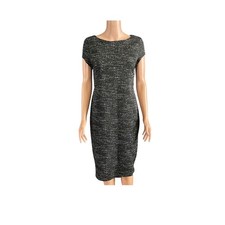 Express Black & White Midi Pencil Bodycon Dress Size Small