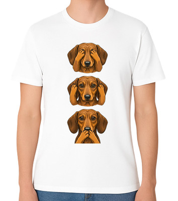 Dachshund See No Evil Hear No Evil Speak No Evil Unisex T-Shirt