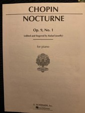 Vtg Chopin Nocturne Op. 9, No. 1 Piano Solo Sheet music