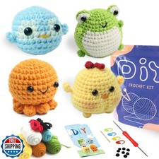 YAMAXIN Crochet Kit for Beginners Adults 4PCS Animal Amigurumi