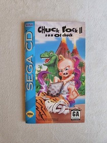 CHUCK ROCK II SON OF CHUCK SEGA CD COMPLETE IN BOX VERY GOOD CONDITION