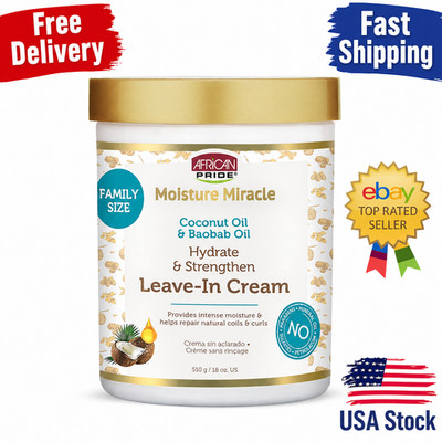 African Pride Moisture Miracle Coconut Oil & Baobab Oil Leave-In Hair Cream - Pr