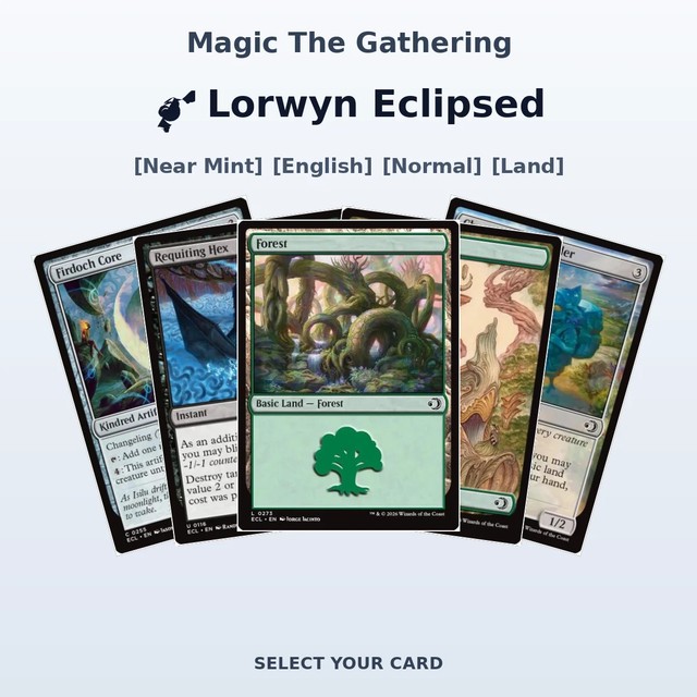 Magic The Gathering Lorwyn Eclipsed - Select Your Cards (NM, Normal, Land)
