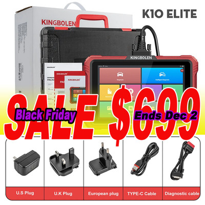 2025 KINGBOLEN K10 Elite OBD2 Car Diagnostic Tool ECU Key Coding Scanner CANFD