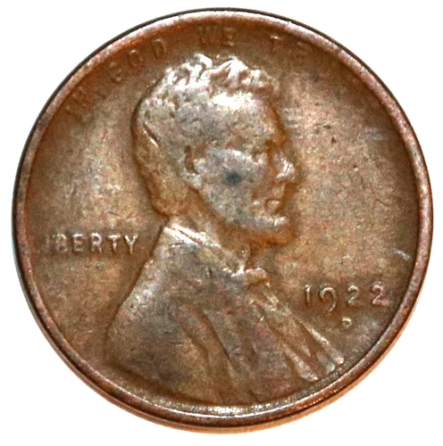 1922-D Lincoln Wheat Cent - Fine - #3948P FREE SHIPPING