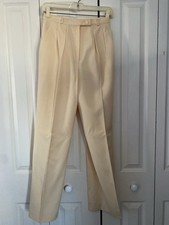 Women s Vintage Fully Lined Wool Gabardine Pleated Trousers Marked Size 6
