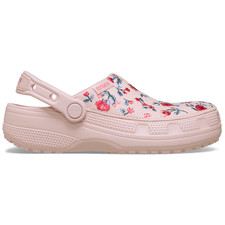 NEW Crocs Women's Classic Crafted Canvas Clogs Floral Cotton Candy Pink W10