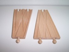 2 Switching Tracks V Echelon Switch Track Wooden Train Fits BRIO Thomas