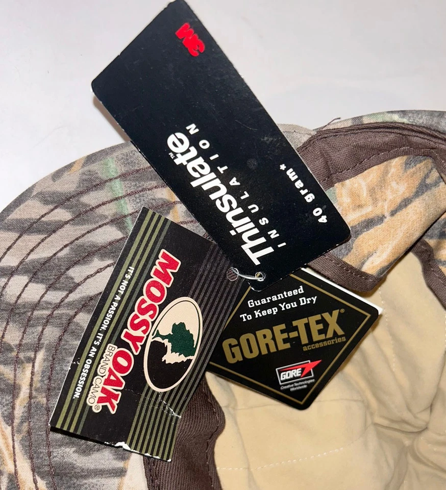 Cabela's Mossy Oak Thinsulate Gore-Tex Camo Hunting Cap NWT. Stretchy Fit! - Image 3 of 3