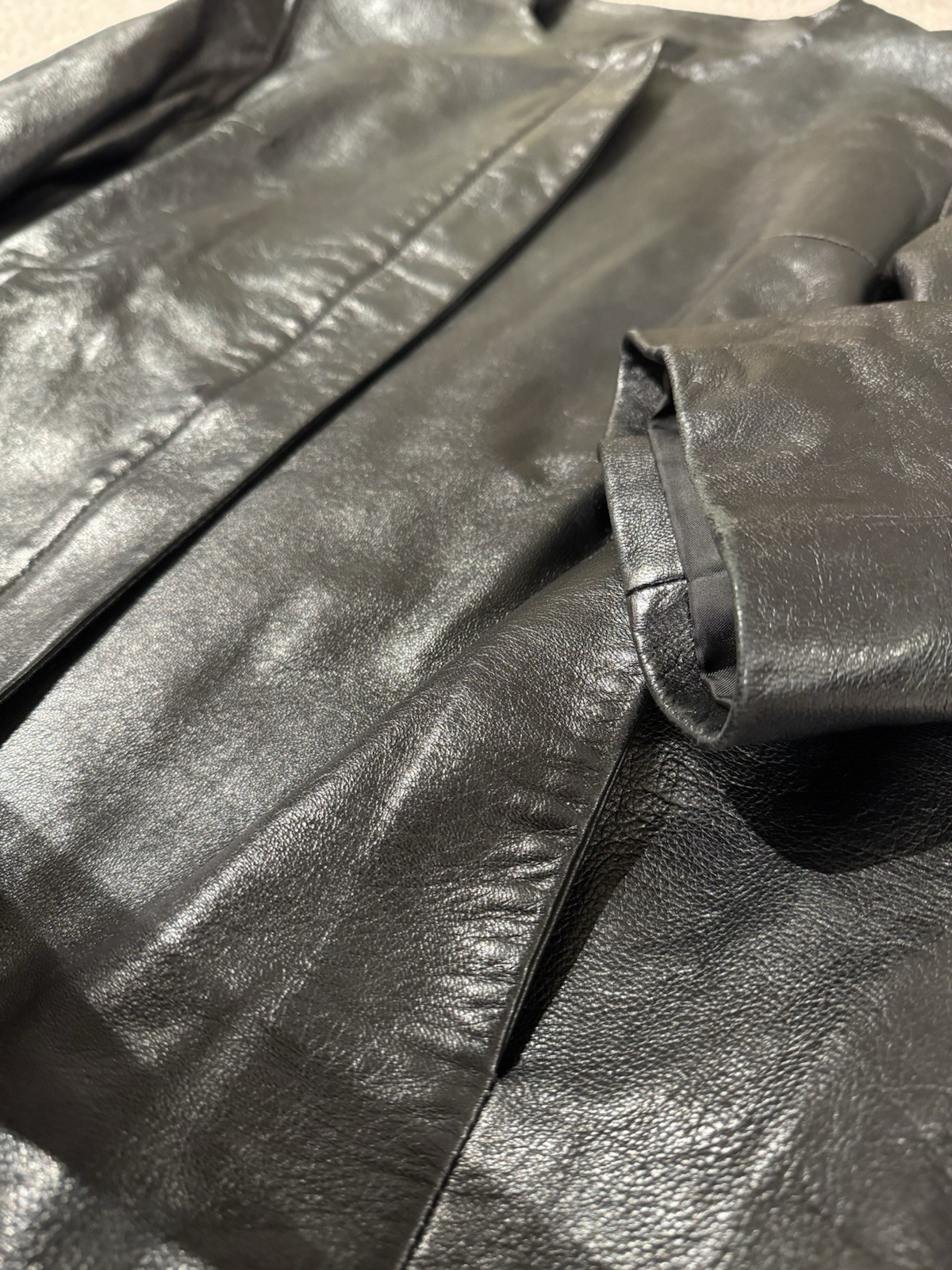 Women’s Italian Leather Jacket A+G Basic Black Si… - image 3