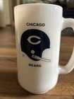 Vintage 1960’s Milk Glass Chicago Bears NFL Football Logo Coffee Mug Cup