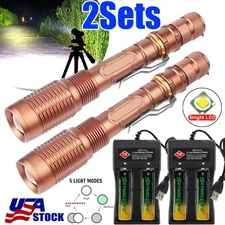 Powerful Tactical 300000Lumen 5Modes LED Flashlight Aluminum Bright Zoom Torch