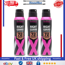 3x Right Guard Invisible Xtreme 72hr Anti-perspirant 150ml