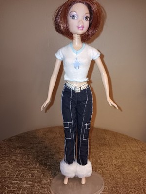 Original My Scene Barbie outfit, top, jeans and detachable Fur Cuffs