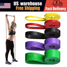 US Heavy Duty Resistance Bands Set Loop For Gym Exercise Pull up Fitness Workout
