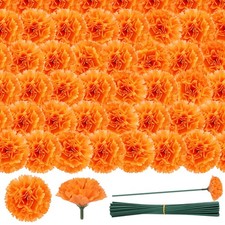 Bigmeta 50 Pcs Day of The Dead Marigold 2.3 x x 1.5 inches, Orange 