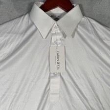 Collars  Co. Dress Collar Polo Shirt Mens Medium White Performance Golf