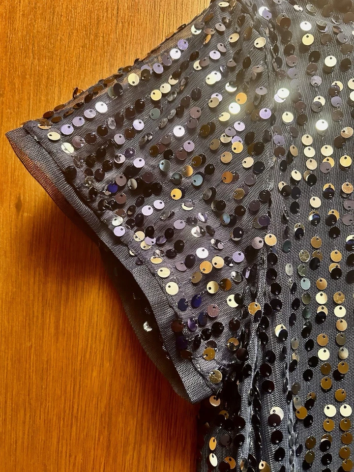 NWT Wonder Nation Navy Blue Sequin Shift Dress Girls XL 14-16 Party Dress Formal - Image 3 of 4