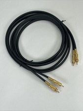 Speaker Audio Cable 2 Pairs RCA Gold Plated Connectors Heavy Duty Cable 12 Feet