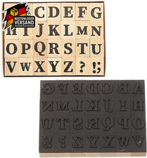 Buchstaben Stempel Set, Alphabet Holz Stempel Set, 26 Roßbuchstaben A-Z, Holz Gu