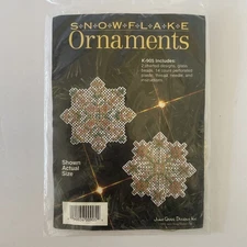 Snowflake Ornament Kit. June Grigg Designs 1993 K-905 Beaded Vintage