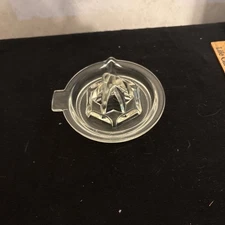 Vintage Clear Glass Citrus Fruit Juicer Reamer with Handle and Spout