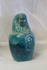 vase urne ancienne canope en céramique émaillé  de faience