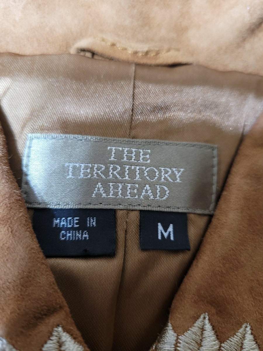 Territory Ahead Tan Suede Jacket Vintage Early 2000